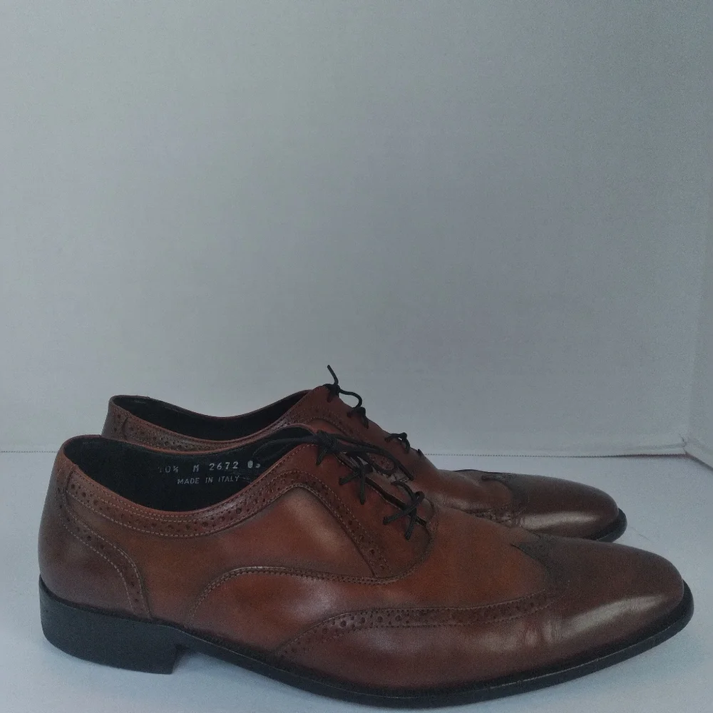 Classic Brown‎ Leather Oxford Wingtip Dress Shoes Formal Business Brogue Derby